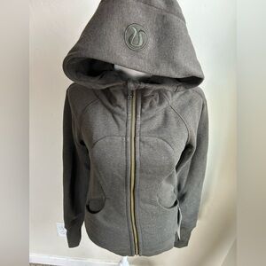 Lululemon Scuba Hoodie III Full Zip Women’s 2 Green Hooded Logo 2015 Hooded NEW